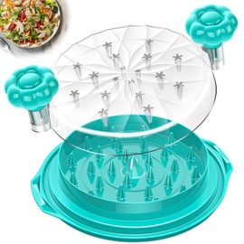 Chicken Shredder Tool Twist Large - 10'' Pro Meat Shredders for Chicken Breast,Visible Kitchen Grinder Shredder Machine with Brush,Strong Anti-Slip Strip,Ergonomic Handle,BPA Free (Tiff-blue)