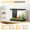 EVIEUN 2.2 Gallon Small Fish Tank, Betta Fish Aquariums Black