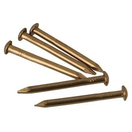 200 Pcs Antique Round Head Brass Copper Screw Nail Miniature Nails for Furniture Hinges Boxes Craft Projects 2.8x18mm