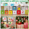 54 Pcs Christmas Candy Cut-Outs Double Printed Winter Paper Decor