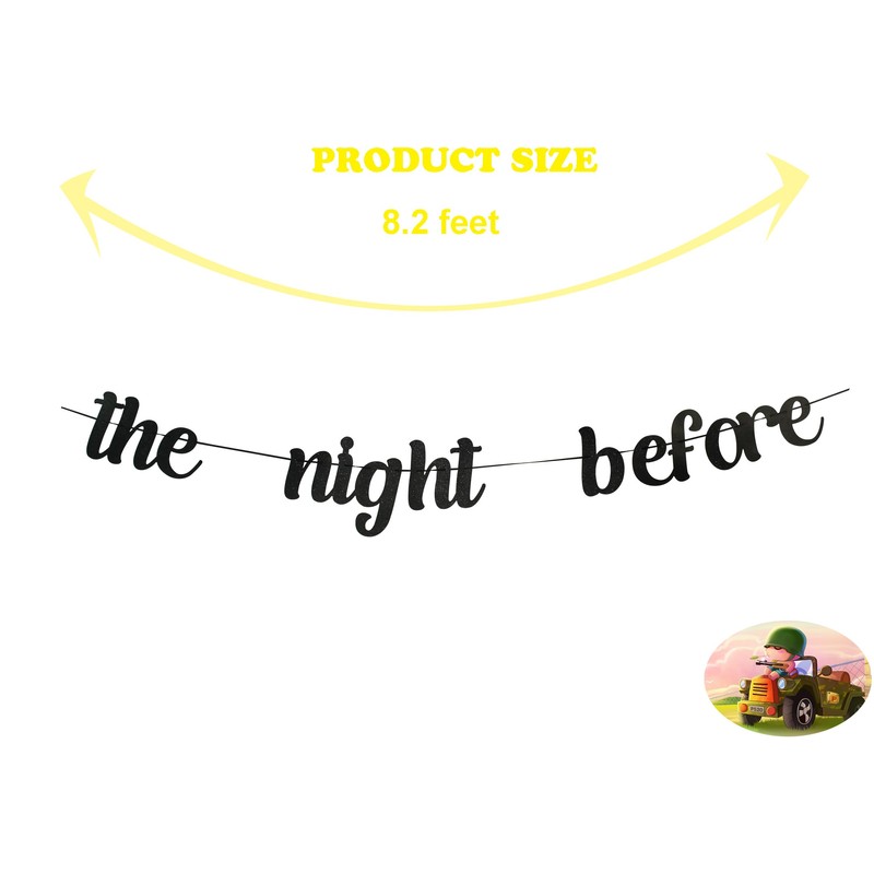 zxyxka The Night Before Banner, Wedding Rehearsal Dinner Party Decorations,Tomorrow