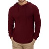 TUREFACE Red Hooded Sweater for Men Casual Long Sleeve Knitted