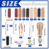 Glarks 15Pcs Sewing Awl Kit Portable Leather Stitching Repair Stitch