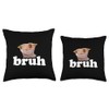 Pet Lizard Bruh Crested Gecko Lover Throw Pillow