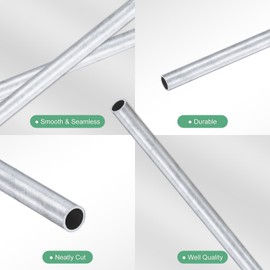 M METERXITY 1-Pack 300mm 6063 Aluminum Round Tube, 4mm ID 5mm OD Seamless Aluminum Tubing for Construction/Machining/DIY Crafting, Metal Straight Pipe [0.16"x0.2"x12"]