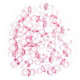 Totority Baby Pacifiers Ornament 100pcs Acrylic Beads Baby Toys for Shower Party Decorations