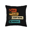 Jump Rope Jumping Skipping Roping Jumprope Design Throw Pillow