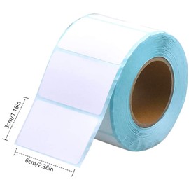 MELODYING 800 Self Adhesive Label Sticker Address Labels Blank Roll 50mm x 30mm Office Kitchen White Food Labels for Catering Food Jars Sticky Stickers for Office Kitchen Printer