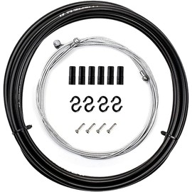 HOAOH Universal Bike Brake Cable and Housing Cable Set, Bicycle Stainless Steel Replacement Wire Tubing Cover Kit for Mountain MTB Road Bike