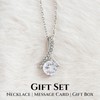 Promise 14k White Gold Necklace for Girlfriend | Romantic Birthday