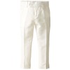 Isaac Mizrahi Boys' Solid Linen Pant, White, 4