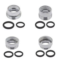 Universal Faucet Aerator Adapter Set 4PCS, Dual Size 16mm and 20mm Female to 22mm Male Connector for Kitchen and Bathroom Sink, Leak Proof Thread Converter,Water Saving, Standard Fit