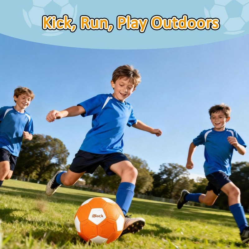 Kids Curve Swerve Football Size 4, Lightweight, Soft, Inflatable with