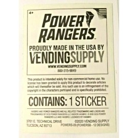 Vending Supply Power Rangers Dinozord Power Vending Sticker Decal