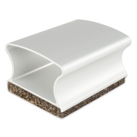 Alumicolor AlumiEraser Dry-Erase Marker and Chalk Eraser, Mini 3 inch, Silver