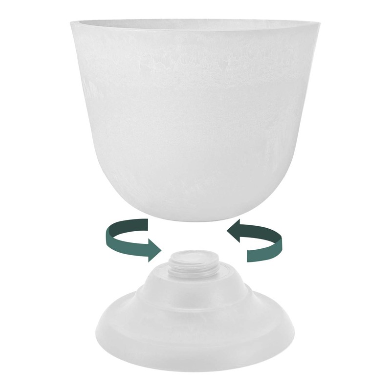 Arcadia Garden Products PSW BC38CT Classical Urn, 15", Cement Color,
