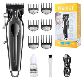KEMEI Professional Hair Clippers for Men, Clippers for Hair Cutting, Cordless Rechargeable Hair Clippers, Haircut Clippers, Hair Cutting Tools, LED Display, Gifts for Men