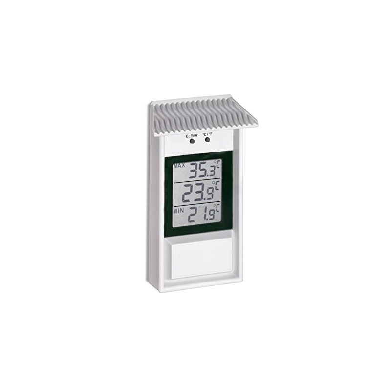 Thermometer with minimum and maximum indicator, for indoor and outdoor