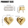 NICENEEDED 6 PCS Heart Turn Lock Clasp, Metal Purse Closure