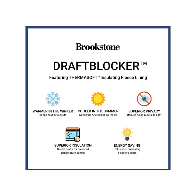 Brookstone Harvey 100% Max Blackout Rod Pocket Window Curtain Panel