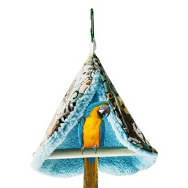 Bird Tent,Winter Hammock Finch Cage with Perch - Bird Nest House Shed Hut, Bird Bed for Cage, Bird Nest Snuggle Hut for Hamster Parrot Macaw Budgies