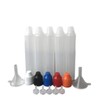 (30 Pack, Multi Color Caps) 30ml PE Pen Plastic Bottle