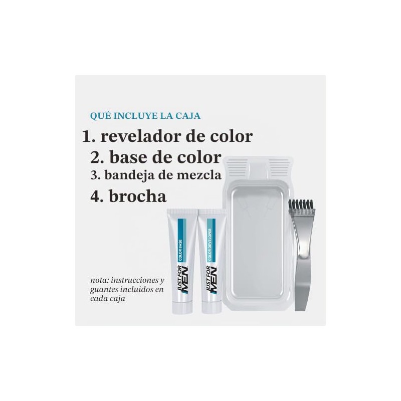 Just Mustache And Beard Brush-in Color Gel, Real Black, Pack