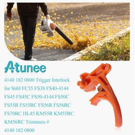 Atunee 4140 182 0800 Trigger Interlock for Stihl FC55, FS38, FS40-4144, FS45, FS45C, FS50-4144, FS50C, FS55R, FS55RC, FS56R, FS56RC, FS70RC, HL45, KM55R, KM55RC, KM56RC Trimmers # 4140 182 0800