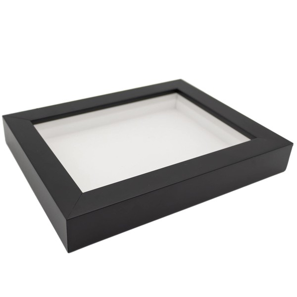 16x16 Shadow Box Gallery Wood Frames - Black DEEP Shadowbox