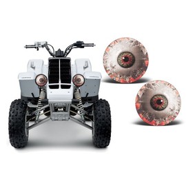 AMR Racing ATV Headlight Eye Graphics Decal Cover Compatible with Yamaha Banshee 350 1987-2005 - Spliced