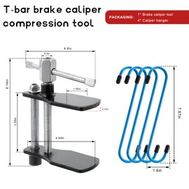 ZNDAW - Esparcidor de pastillas de freno, resistente en forma de T, herramienta de compresor de pistón, universal para compresión, almohadilla interior (estilo 1)
