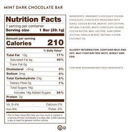 Ethel M Chocolates Premium Dark Chocolate Mint Bars Set of 8 - Rich, Refreshing, Intense, Creamy, After-Dinner, Cool Mint-Infused, Luscious, Handcrafted