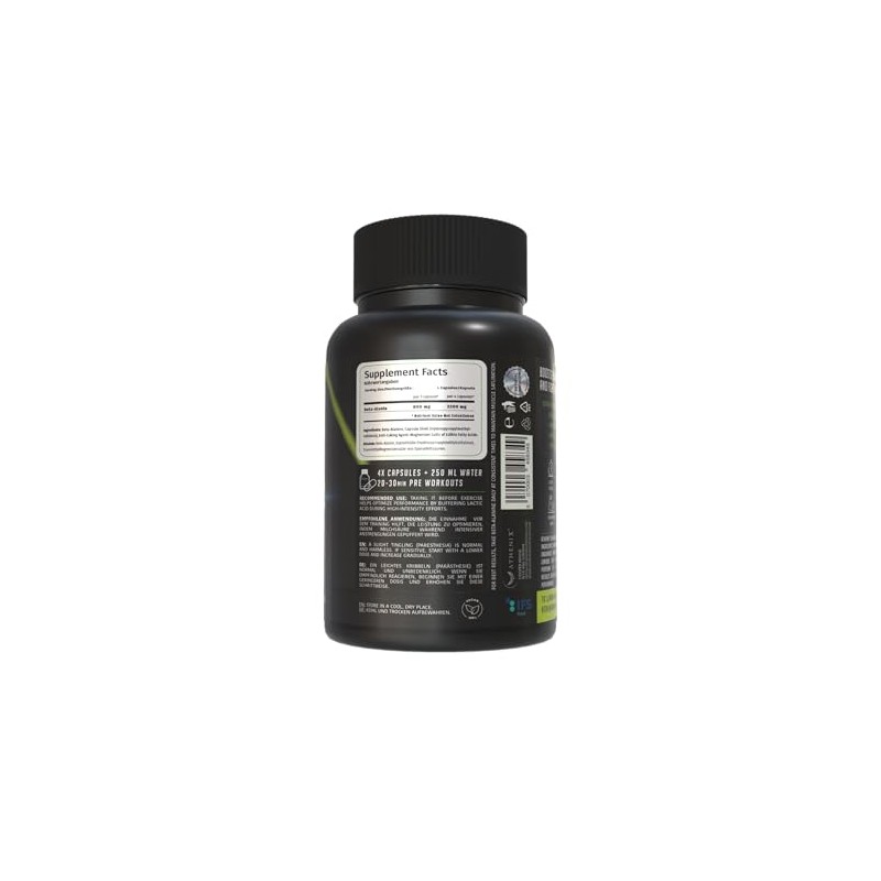 Athenix® Premium Beta Alanine Capsules - 3200 mg Per Serving