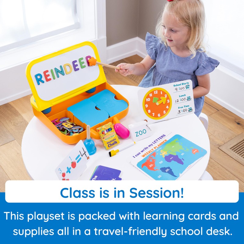 Fat Brain Toys Pretendables School Set, Pretend Play Toys with