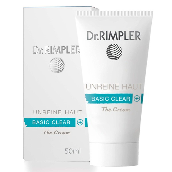Dr. Rimpler Feuchtigkeitscreme 24-Stunden I Feuchtigkeits-Gesichtscreme für Unreinheiten I Tages- und Nachtpflege, natürlich, 50ml