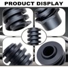 2-Piece Textured Plastic Rubber Hood Adjust Bumper Set for 1993-2002