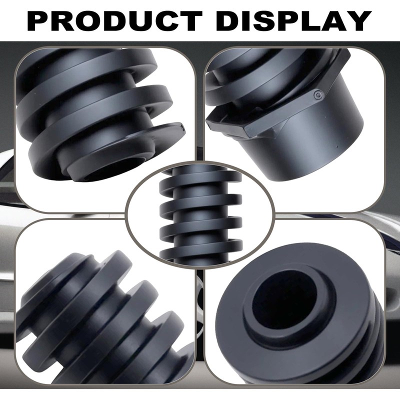 2-Piece Textured Plastic Rubber Hood Adjust Bumper Set for 1993-2002