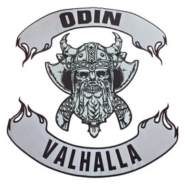 Odin Valhalla Large Iron ON SEW ON Embroidered Patch Set