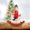 Cabilock 1pcs Wood Nutcracker Ornaments Christmas Nutcrackers Figures Wooden Nutcracker