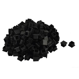sourcing map Plastic Furniture Table Chair Legs Square Tube Pipe Insert Cap Cover 19 x 19mm 200pcs Black