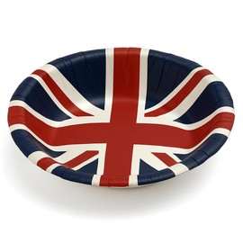 Union Jack Paper Bowls – 16cm GB Flag Disposable Party Bowls – Olympic & British Celebration Tableware – Red White Blue Patriotic Design – Great for Street Parties & Events (36 Packs)
