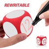 ibasenice Pack of 6 Dry Wipe Dice Foam Writeable Wipe