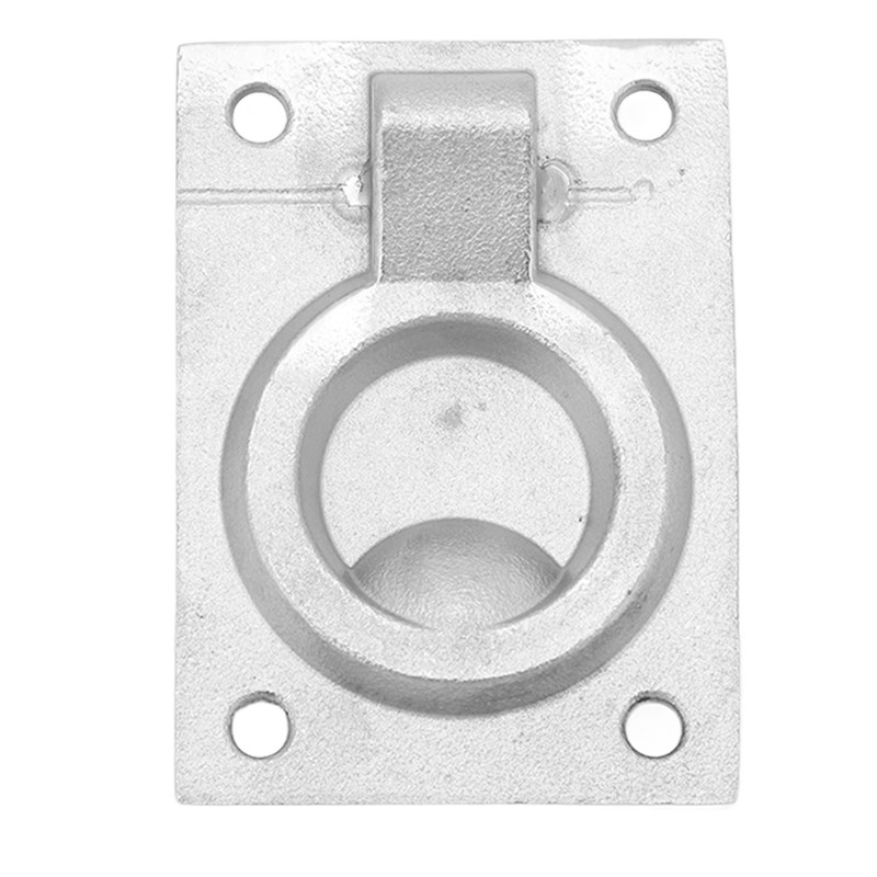 4 Pcs 63x44mm Square Flush Pull Ring Handles 316 Stainless