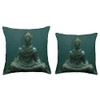 Meditation Buddha Statue In Underwater Throw Pillow