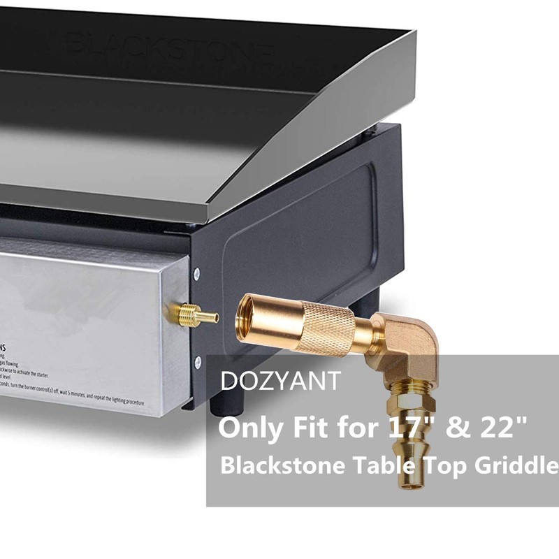 DOZYANT 12ft RV Propane Quick Connect Hose with Elbow Conversion