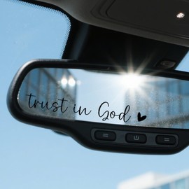 4PCS Car Stickers,Car Accessories Trust in God Rearview Mirror Sticker,Auto Stickers and Decals,Auto Decals for Women,Trust in God Mirror Decoration,Fits for Women Drivers, Motorcycles (黑色新款)