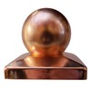 5.5" x 5.5" Solid Copper Ball Post Cap for True/Actual