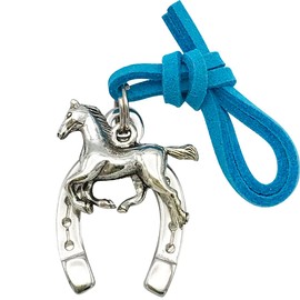 [puntouno] Puntouno Good Luck Horseshoe Accessories◆ Horse 1 "Running for the Better · Happiness · Work · Learning " Silver Horseshoe + Silver Charm, Silver