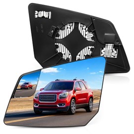 TOP-MAX Driver Side Mirror Glass Replacement For GMC Acadia Chevy Traverse 2013-2017 Left Rearview Exterior Mirrors Power Heated Wide-Angle with Backing Plate