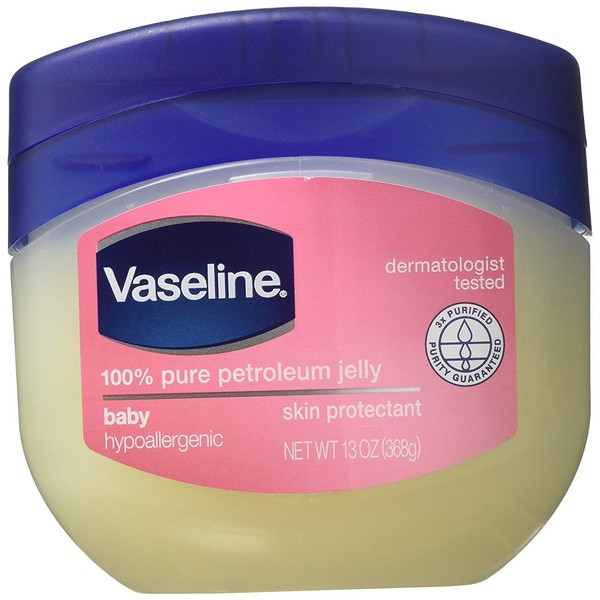 Vaseline Petroleum Jelly, Baby, 13 oz (Pack of 6)